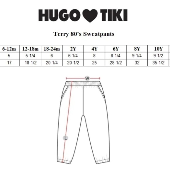 HUGO LOVES TIKI Kid Pant 8T White Terry Pull On Sweatpants School Retro Soft - Picture 8 of 8